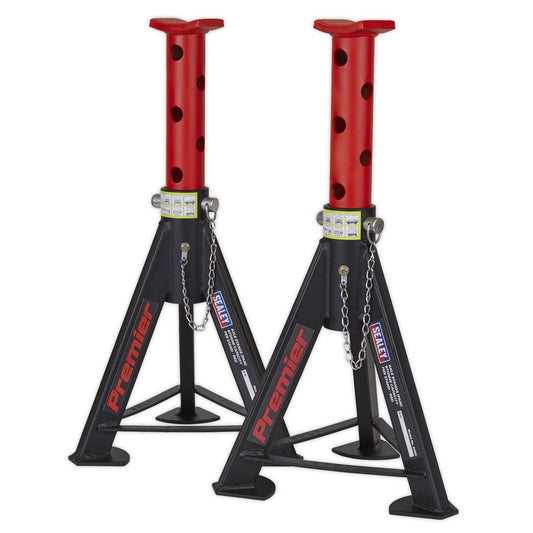 Sealey Axle Stands (Pair) 6 tonne Capacity per Stand - Red AS6R