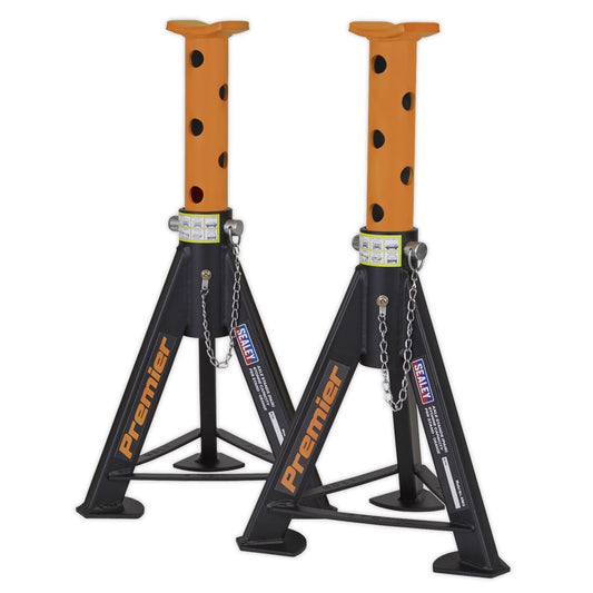 Sealey Axle Stands (Pair) 6 tonne Capacity per Stand - Orange AS6O
