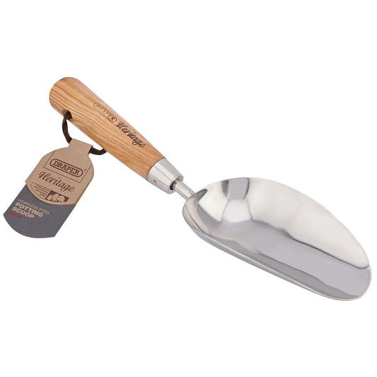 Draper Draper Heritage Stainless Steel Hand Potting Scoop with Ash Handle - 99024