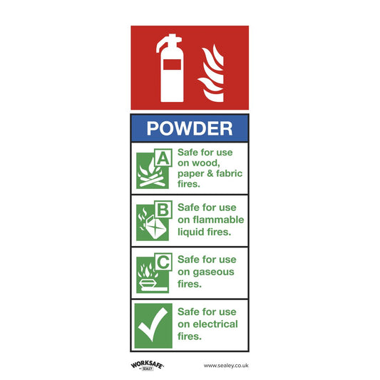Worksafe Safe Conditions Safety Sign - Powder Fire Extinguisher - SS52P1