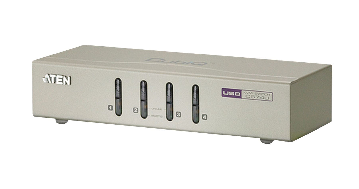 Aten 4-Port KVM Switch Silver CS74U-AT