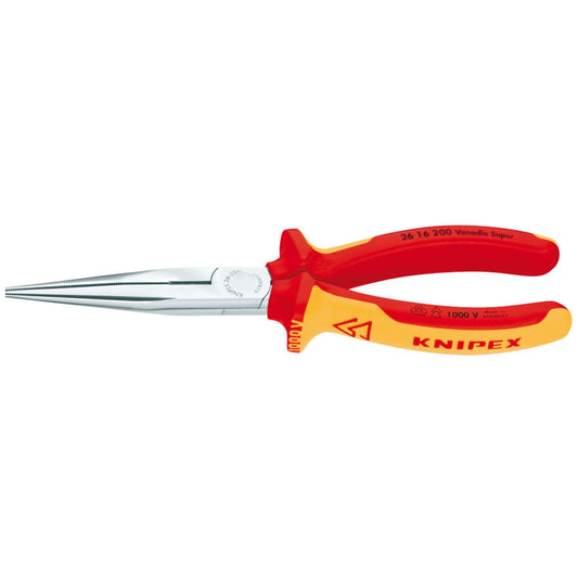 Knipex Knipex 26 16 200 SBE 200mm Fully Insulated Long Nose Pliers - 81246