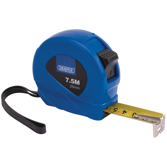 Draper Tools 7.5M/25Ft Easy Find High Visibility/Hi Vis Measuring Tape - 75882
