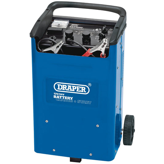 Draper 12 / 24V 360A Garage Car Battery Jump Starter / Charger Trolley - 11967