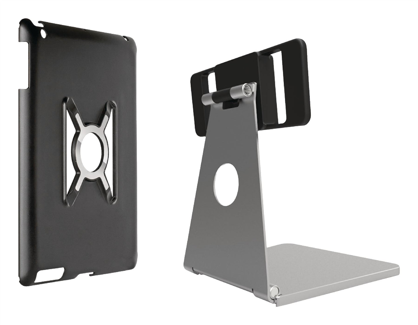 Omnimount iPad stand for iPad Mini, mini case silver with black