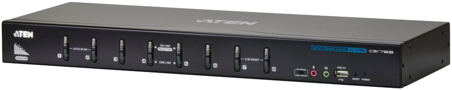 Aten 8-Port KVM Switch Black CS1788-AT-G