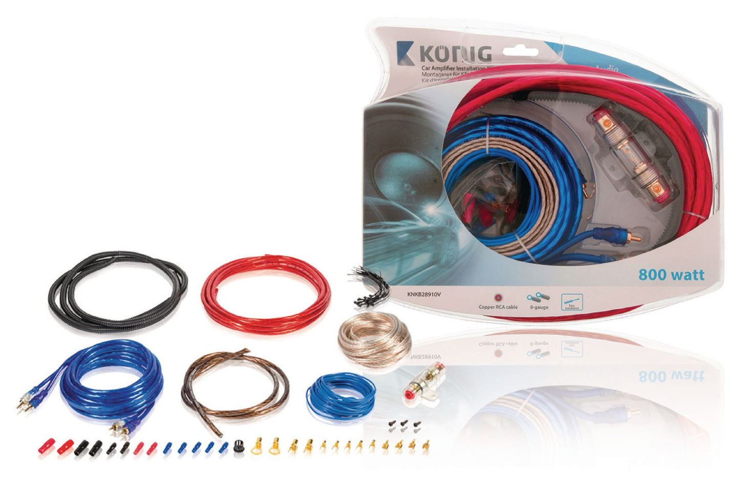 Konig Car Audio Amplifier Wire Kit 800W