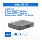 Valueline 2-port HDMI splitter HDMI input to 2x HDMI output black