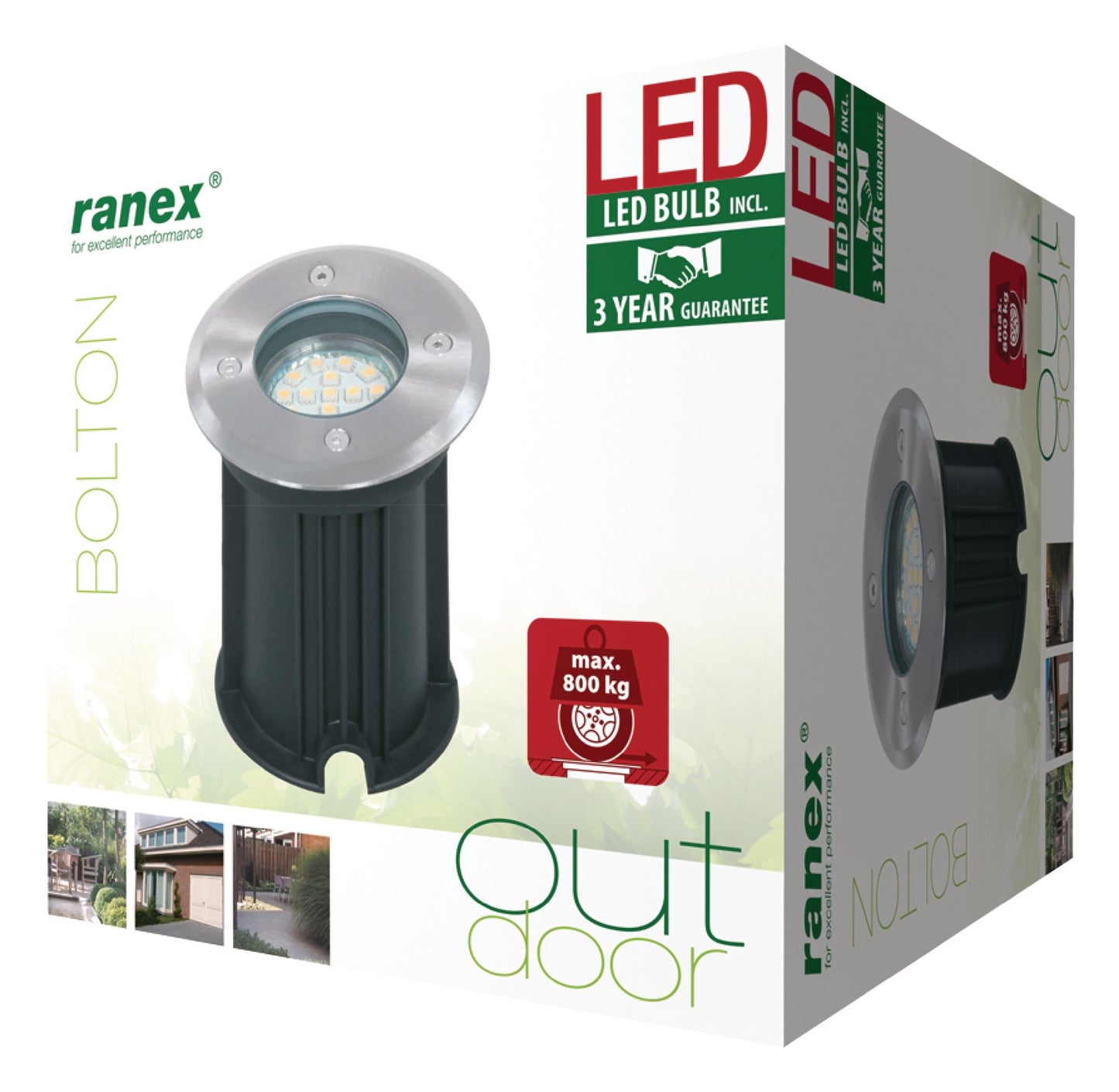 Ranex LED Ground Spot Plastic Glass Light