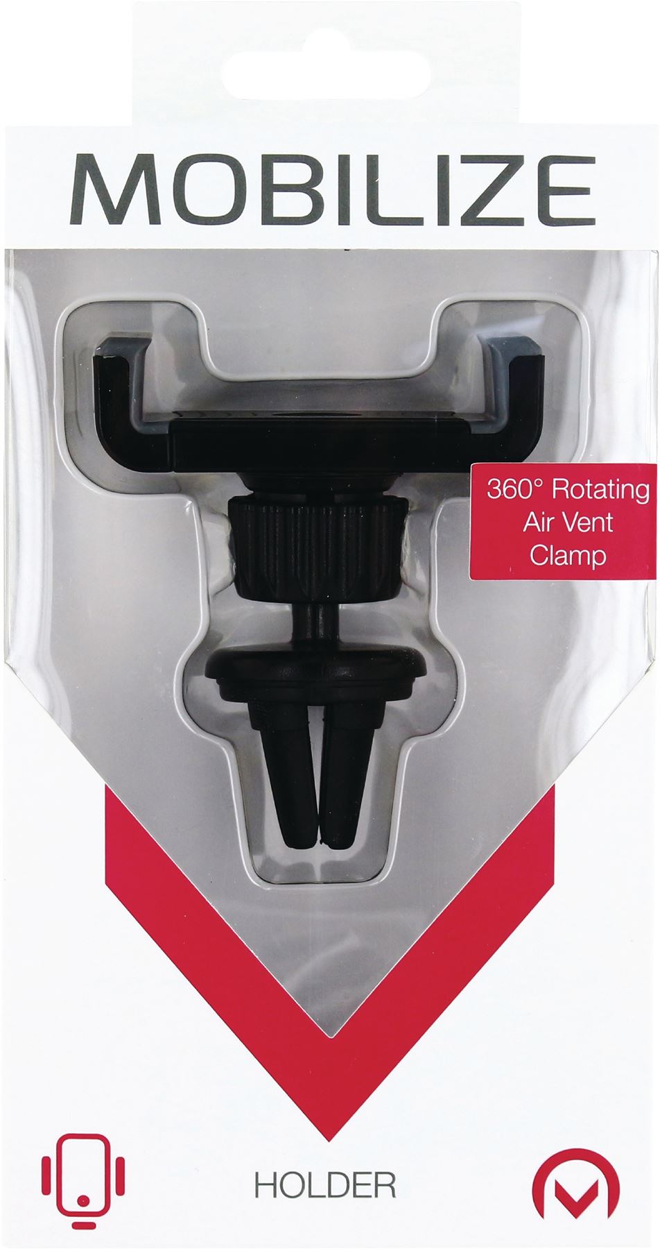 Mobilize Universal Smartphone Mount In-Car Air Vent Black