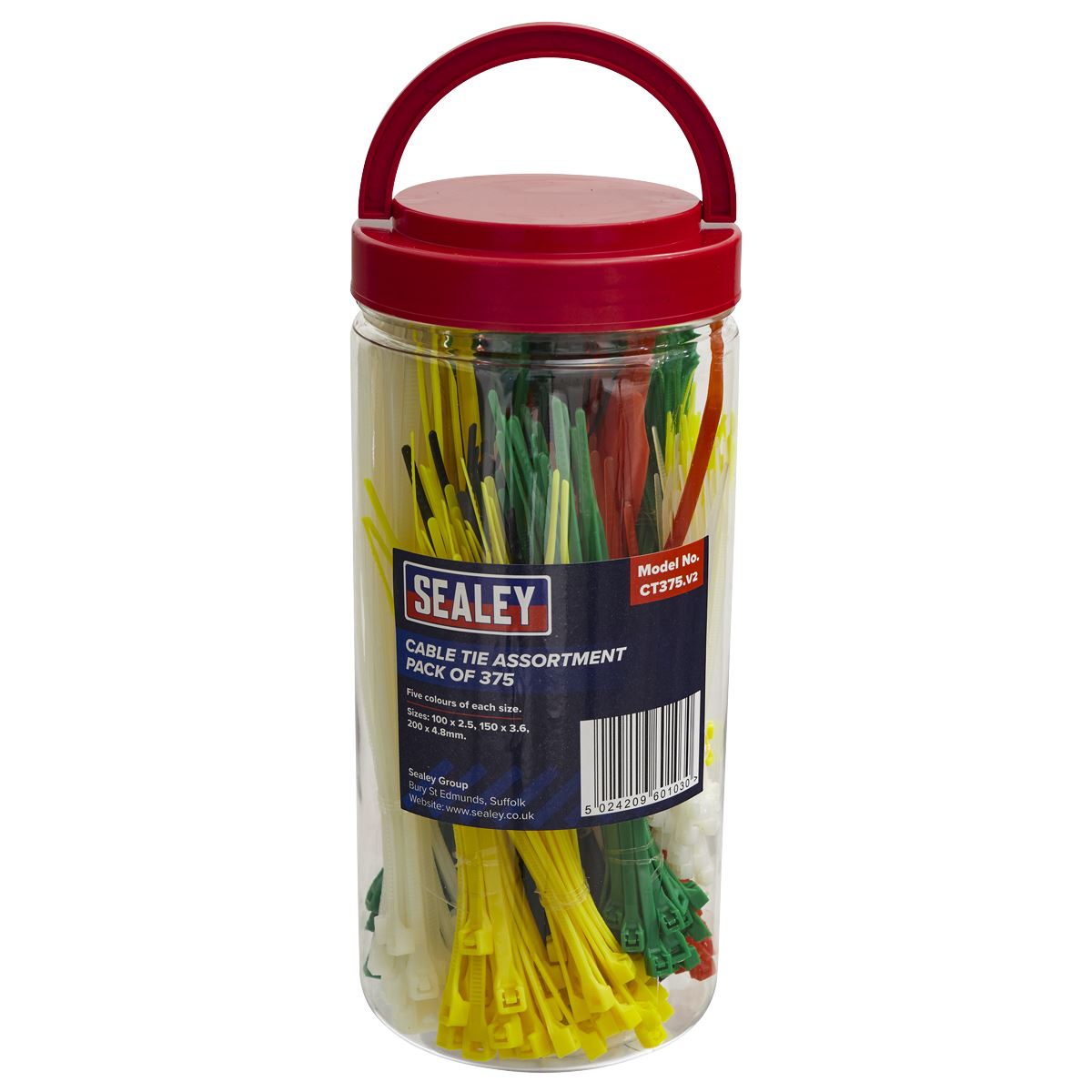Sealey Cable Tie Assortment Pack of 375 CT375