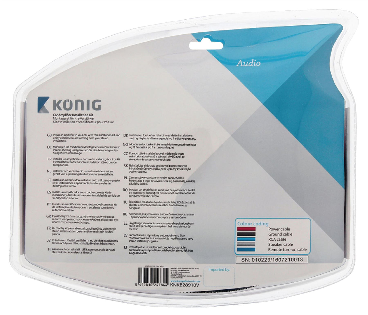 Konig Car Audio Amplifier Wire Kit 800W