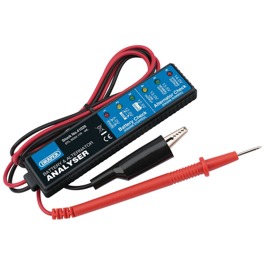 Draper Car/Van 12v Battery/Alternator Voltage Tester System Analyser 41026