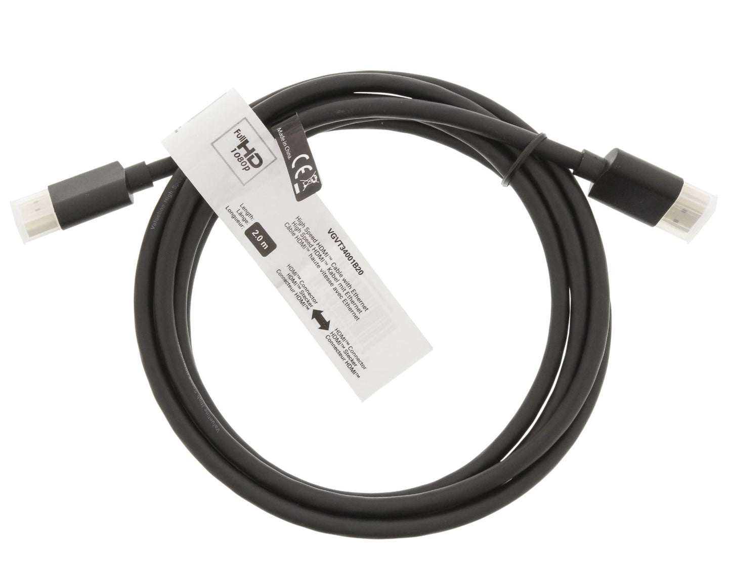Valueline High Speed Cable HDMI Connector to HDMI Connector 2m Black