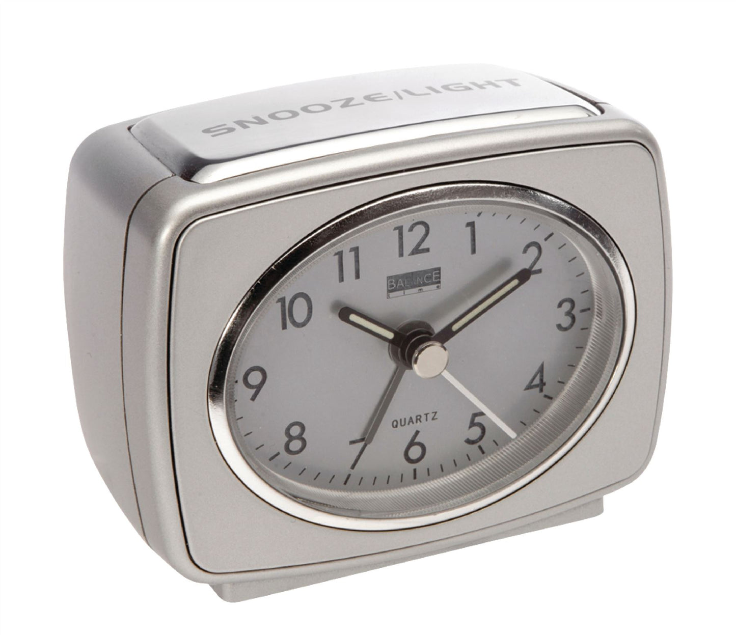 Balance Quartz Alarm Clock Analogue Silver