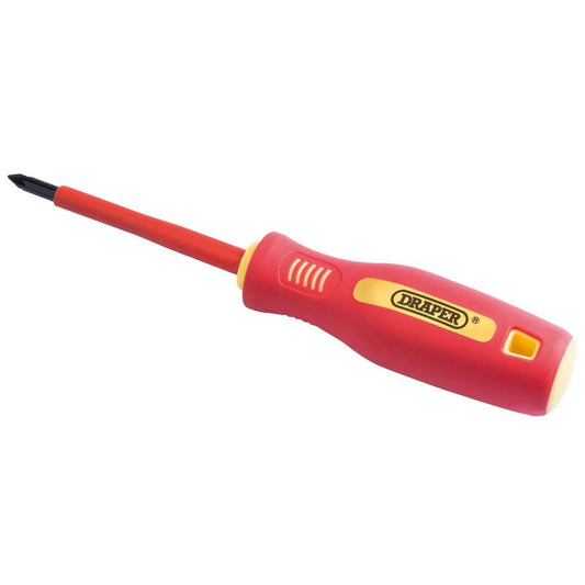 Draper No: 1 x 80mm Fully Insulated Soft Grip PZ TYPE Screwdriver. (display pack