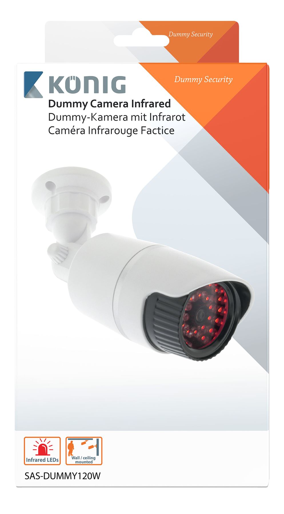 Konig Bullet Dummy Camera IP44 White SAS-DUMMY120W