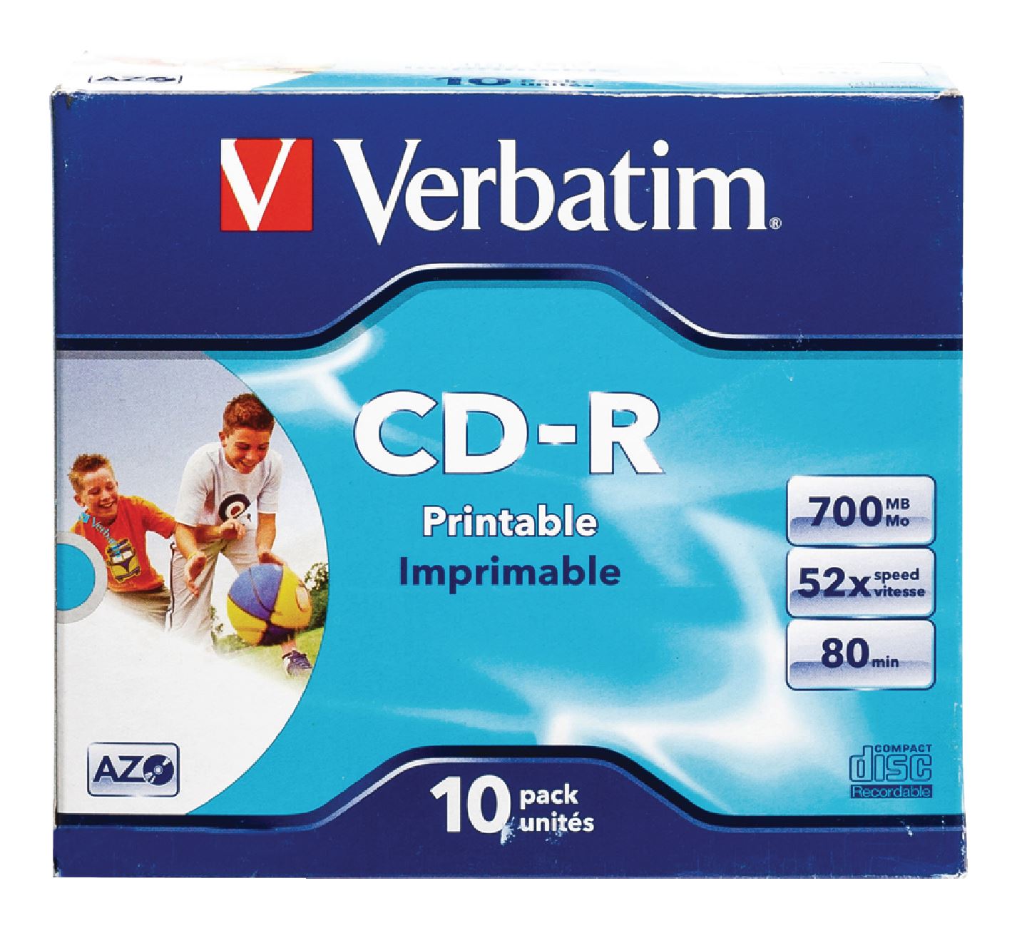 Verbatim CD-R AZO Wide Inkjet Printable