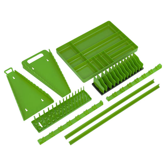 Sealey Tool Storage Organizer Set 9pc - Hi-Vis Green TSK01HV