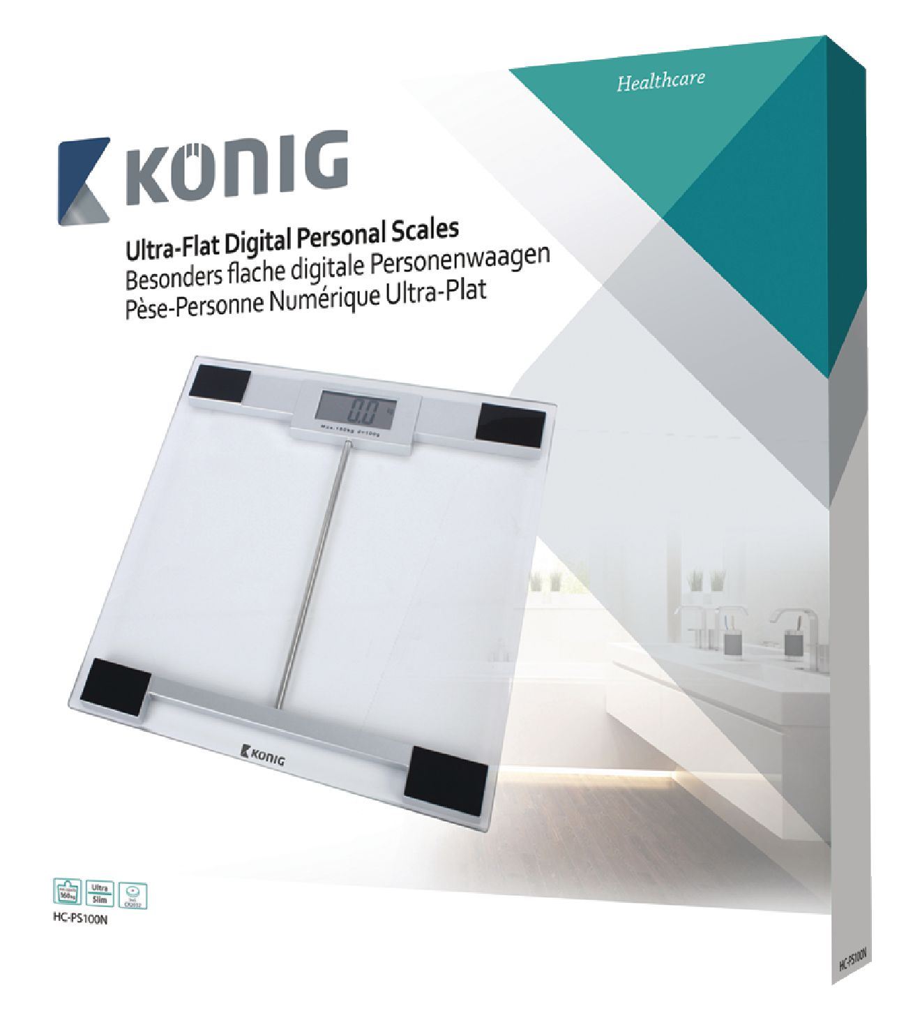 Konig Digital Weighing personal scale (High precision "strain-gauge" sensor)