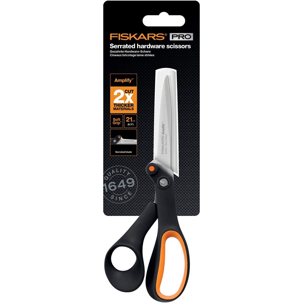 Fiskars Hardware Amplify Serrated Scissors 21cm